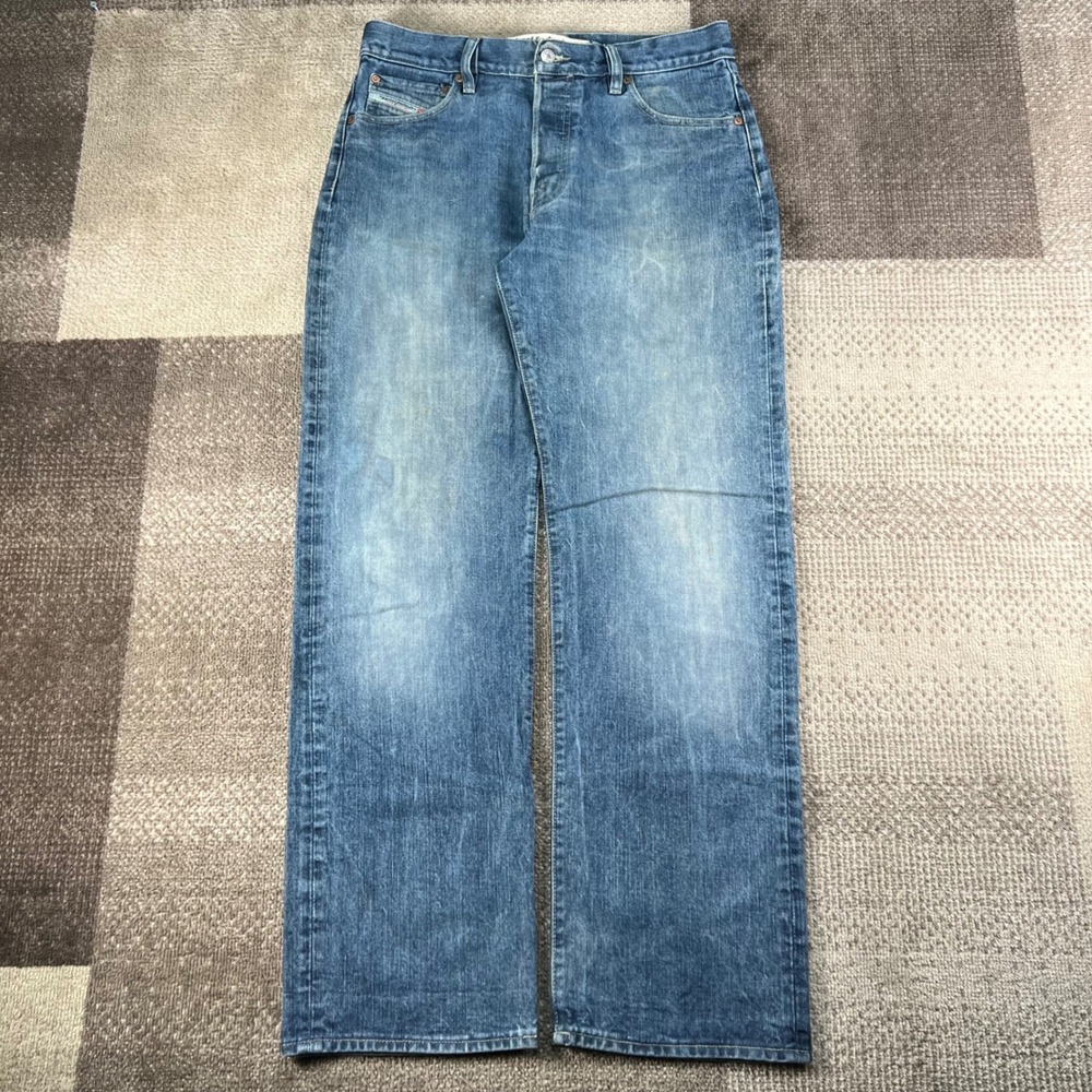Diesel Kratt Jeans Mens 33x32 Blue Denim Straight Leg Made in Italy Y2K Vintage